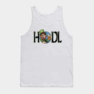 Leprechaun Token - LEP - HODL - Black Lettering Tank Top